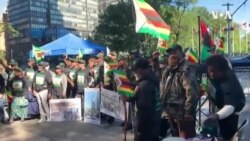 Friends of Zanu PF Protesting Outside Venue of U.N. General Assembly in New Yok