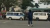 Kombis parked in Bulawayo amid a crackdown on commuter operators.