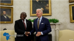 Africa News Tonight-S. Africa Ramaphosa Meets U.S. Biden; Experts Report Increased Africa Terrorism Attacks Despite Europe, U.S. Assistance 