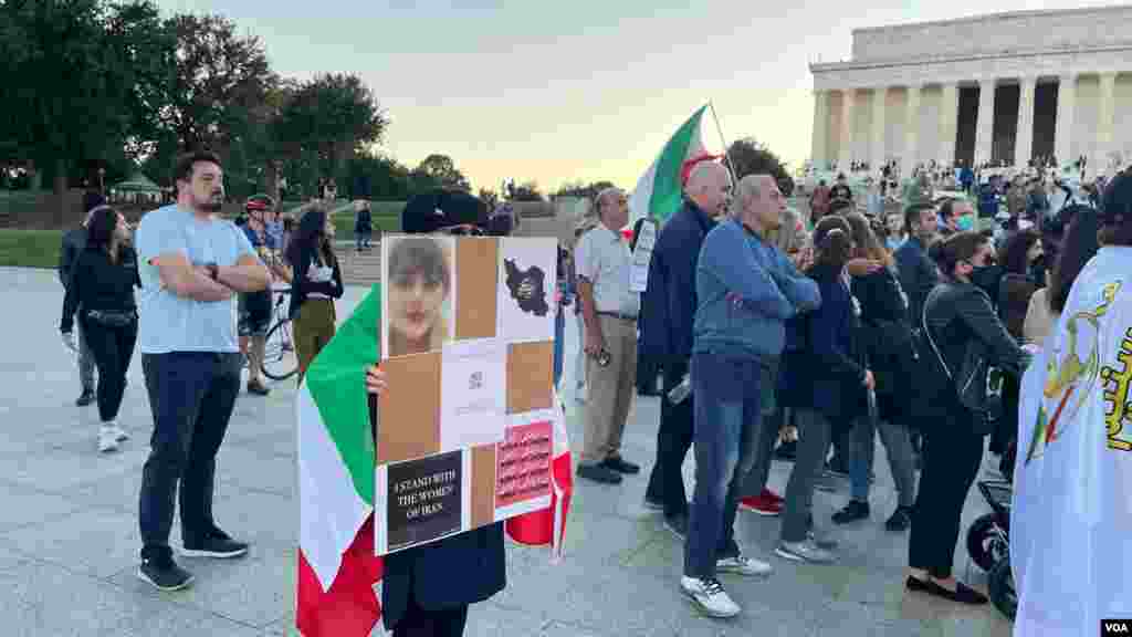 تجمع ایرانیان مقیم واشنگتن در حمایت از اعتراض‌های مردمی در ایران؛ جمعه ۲۳ سپتامبر
