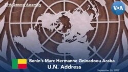 Benin UN Representative Araba Addresses 77th UNGA