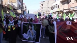 Li Qamişlo Jinên Kurd Kuştina Jîna Amînî Protesto Dikin