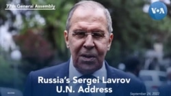 Russia’s Lavrov Addresses 77th UNGA