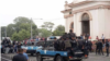 Decenas de policías prohibieron la realización de una procesión en la ciudad de Masaya, al sur de Managua, Nicaragua. Foto Cortesía