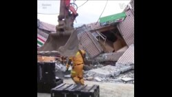 台湾地震导致建筑物倒塌 