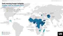 کشورهای درگیر گرسنگی مفرط و شدید
