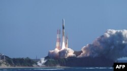 Un cohete Hill-A despega desde el Centro Espacial de Tanegashima, en el sur de Japón, el 7 de septiembre de 2023.