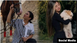 از راست: رومینا و ترانه رحیمی، خواهران دوقلو