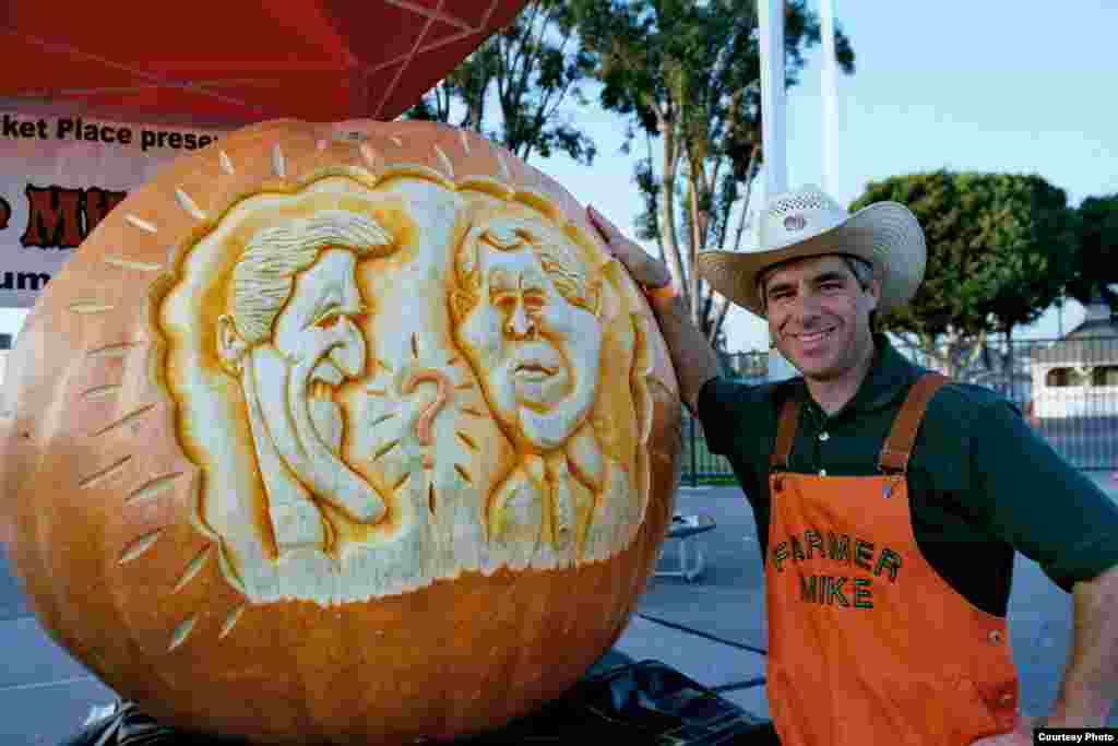 农民麦克2004年刻布什和克里( By Jill Lloyd)