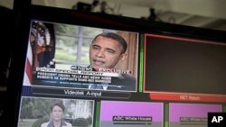Prezidan Barack Obama nan entèvyou li bay chèn televizyon ABC sou maryaj ant 2 moun menm sèks - 9 me 2012. 