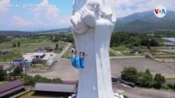 Una mascarilla de 35 kg para estatua gigante de diosa budista en Japón