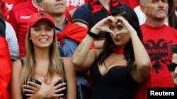 Fans de l'équipe albanaise avant le match contre la Francem le 15 juin 2016. (REUTERS/Yves Herman Livepic)