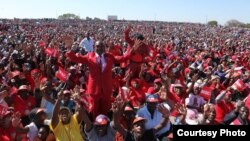 Part of the crowd at White City Stadium, Bulawayo
