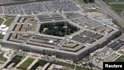 FILE - An aerial view of the Pentagon building in Washington, June 15, 2005. 