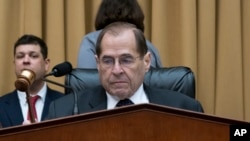 House Judiciary Committee Chair Jerrold Nadler, D-N.Y., gavels in a hearing on the Mueller report without witness Attorney General William Barr who refused to appear, on Capitol Hill in Washington, May 2, 2019.