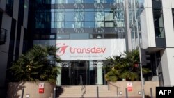 FILE - The headquarters of French international public transport company Transdev is seen in Issy-les-Moulineaux, April 9, 2014.