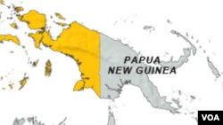 Peta Papua dan Papua Nugini.