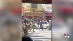 مقاومت معترضان در کرمانشاه در برابر گاز اشک‌آور نیروهای سرکوب