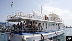 Un des bateaux de la flottille "Freedom Flotilla II"