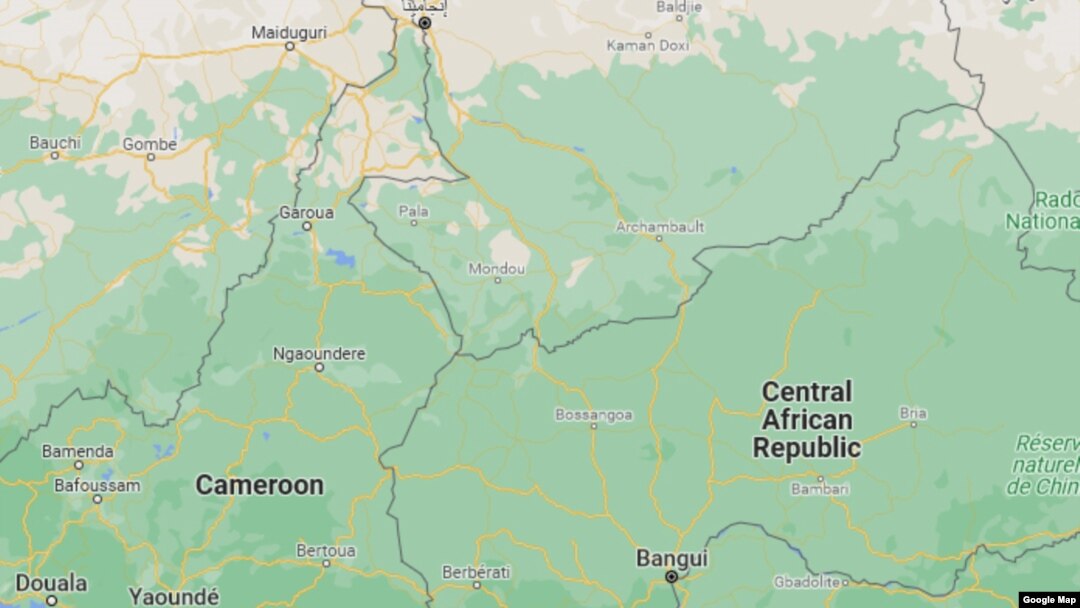 Map of Cameroon, Central African Republic