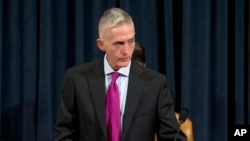 FILE - House Benghazi Committee Chairman Representative Trey Gowdy is seen prior to the start of the committee's hearing on Benghazi, on Capitol Hill in Washington, Oct. 22, 2015.