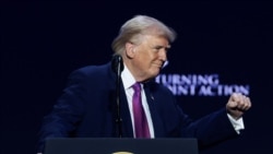 U.S. President Donald Trump attends Turning Point USA event at Dream City Church in Phoenix