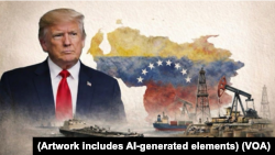 (合成图)委内瑞拉石油向私营企业开放之际，美国放宽对委内瑞拉石油的制裁。