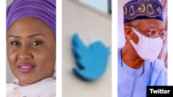 Aisha Buhari (Instagram/aishabuhari,) tambarin Twitter/REUTERS/Stephen Lam/File Photo GLOBAL BUSINESS WEEK AHEAD, Lai Mohammed (Twitter/Presidency Nigeria)