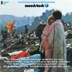 The Woodstock album cover which features Nick and Bobbi Ercoline at the festival in 1969.