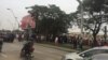 Praça 1o. de Maio, Luanda, manifestantes