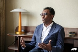 FILE —Former President of Madagascar and member of the collective of opposition candidates Hery Rajaonarimampianina is interviewed in Antananarivo, on November 13, 2023.