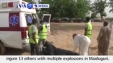 VOA60 Africa - Nigeria: Suicide bombers kill nine and injure 13 others in Maiduguri