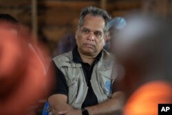 FILE—United Nations Office for the Coordination of Humanitarian Affairs head Ramesh Rajasingham meets people displaced by the fighting between DRC forces and M23 rebels in a camp on the outskirts of Goma, DRC, March 13, 2024.