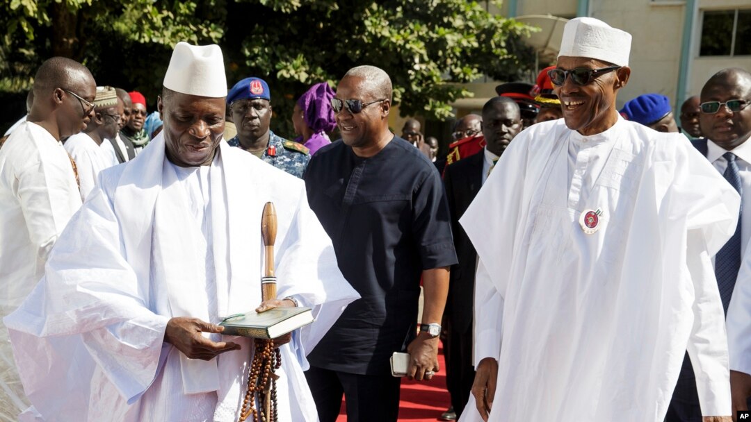 Yahya Jammeh, who hadf refused to step down as president of Gambia, is seen in Banjul, Gambia, Jan.13, 2017.