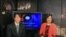 VOA Burmese Service Chief Than Lwin Htun and co-anchor Nyo Nyo Lwin.