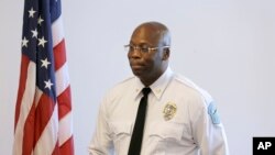 Andre Anderson fue presentado este miércoles, 22 de julio de 2015 como nuevo jefe policial de Ferguson, Missouri.