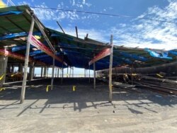 Los ranchos alrededor de la playa El Majahual en El Salvador están cerrados debido a la pandemia. Agosto, 2020. [Foto: Karla Arévalo, VOA].