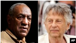 En esta foto combinada, el actor Bill Cosby (izquierda) y el director Roman Polanski. Ambos fueron expulsados de la Academia de Cine de EE.UU. por delitos sexuales.