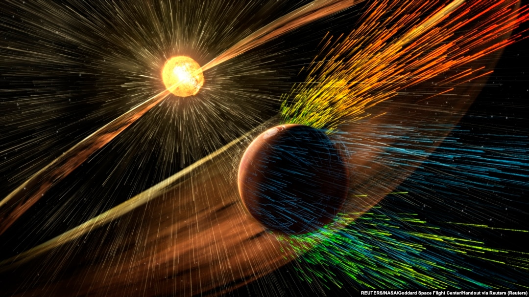 Umetnički prikaz solarne oluje koja je pogodila Mars (Foto: REUTERS/NASA/Goddard Space Flight Center/Handout)