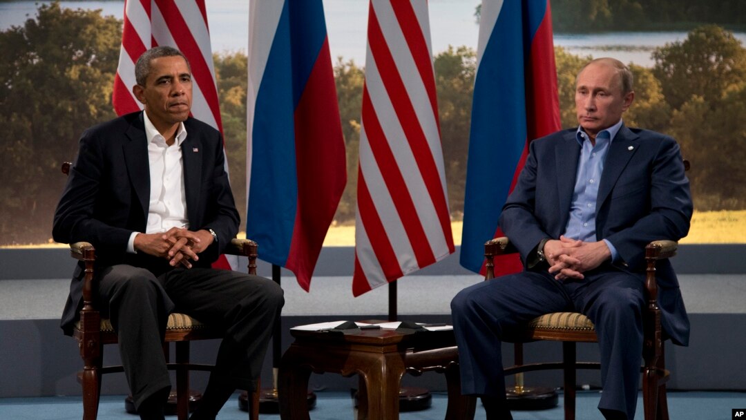 President Barack Obama meets with Russian President Vladimir Putin in Enniskillen, Northern Ireland, June 17, 2013.