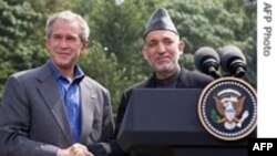 حمايت پرزيدنت بوش از استراتژی حامد کرزی رئيس جمهوری افغانستان