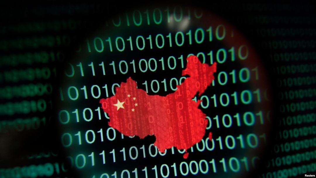 Peta China dalam digit biner. (Foto:Ilustrasi)