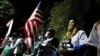 Military veterans participate in a Black Lives Matter protest at the Mark O. Hatfield United States Courthouse July 30, 2020, in Portland, Ore.