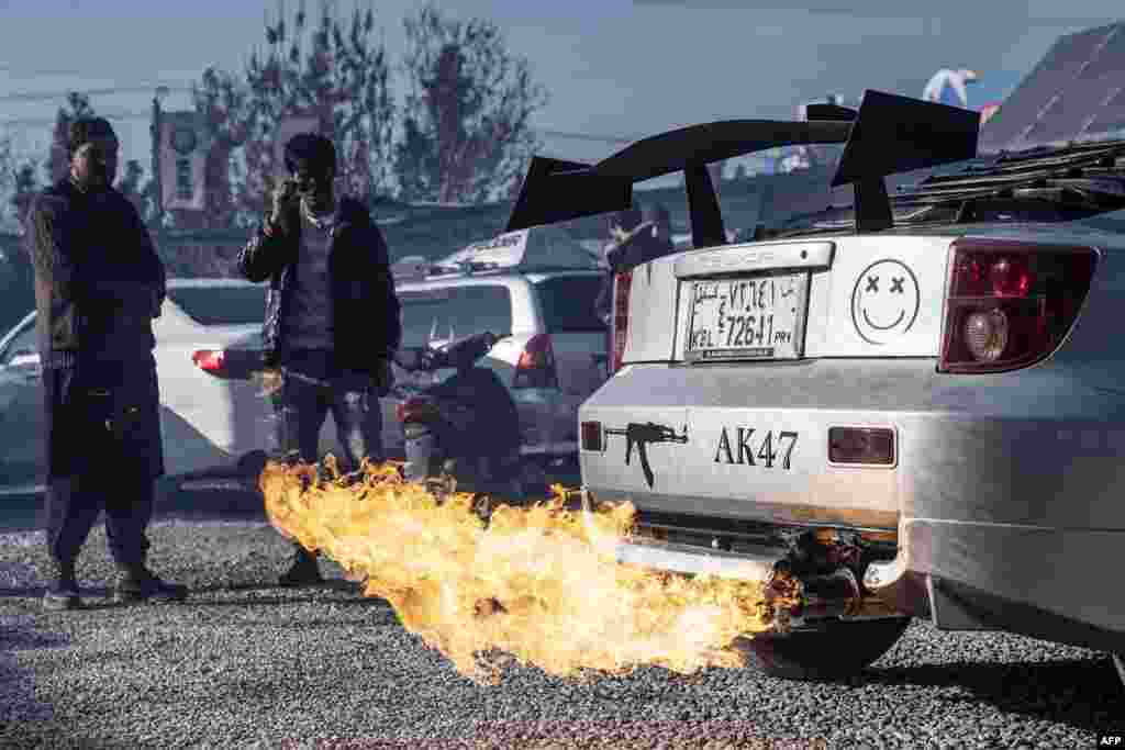 په پلازمینه کابل کې د موټر ځغلولو سیالي لپاره چمتوالی