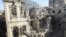 An Ottoman-era building damaged by an air strike at a besieged area in Homs, November 28, 2012.
