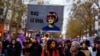 Protest to mark the International Day for Elimination of Violence Against Women, in Paris