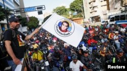 El movimiento por la liberación de Saab ha hecho diversas demostraciones públicas, como esta del 18 de agosto de 2022 en Caracas, Venezuela.