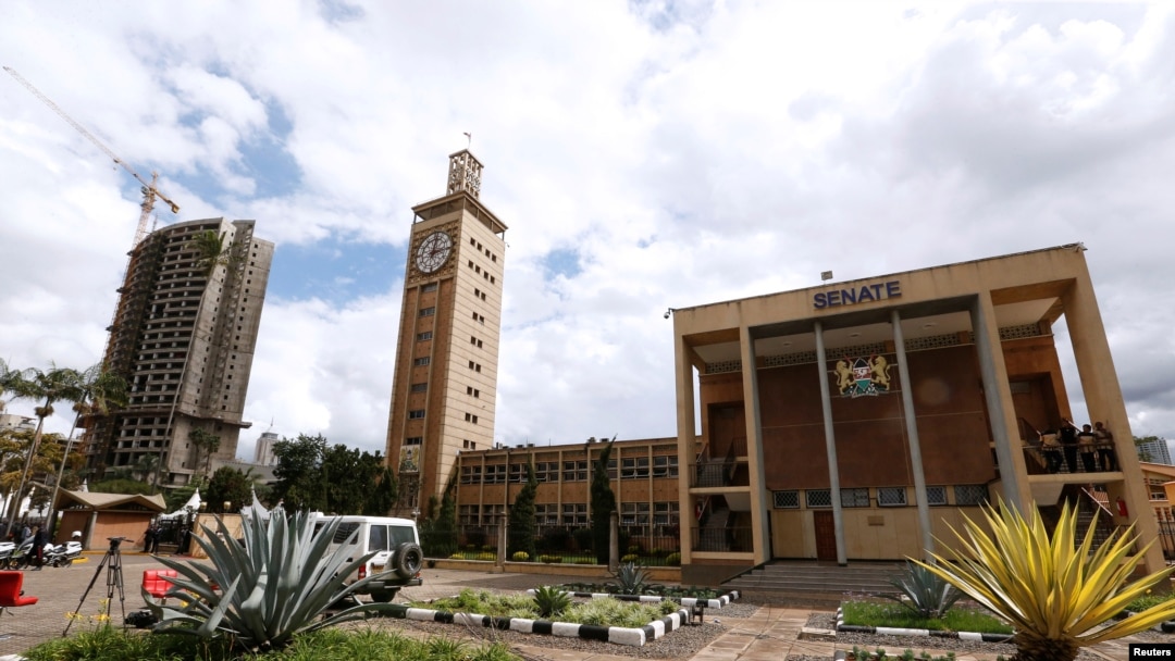 FILE - A general view shows the Parliament Buildings in Nairobi, Kenya, May 2, 2018. 