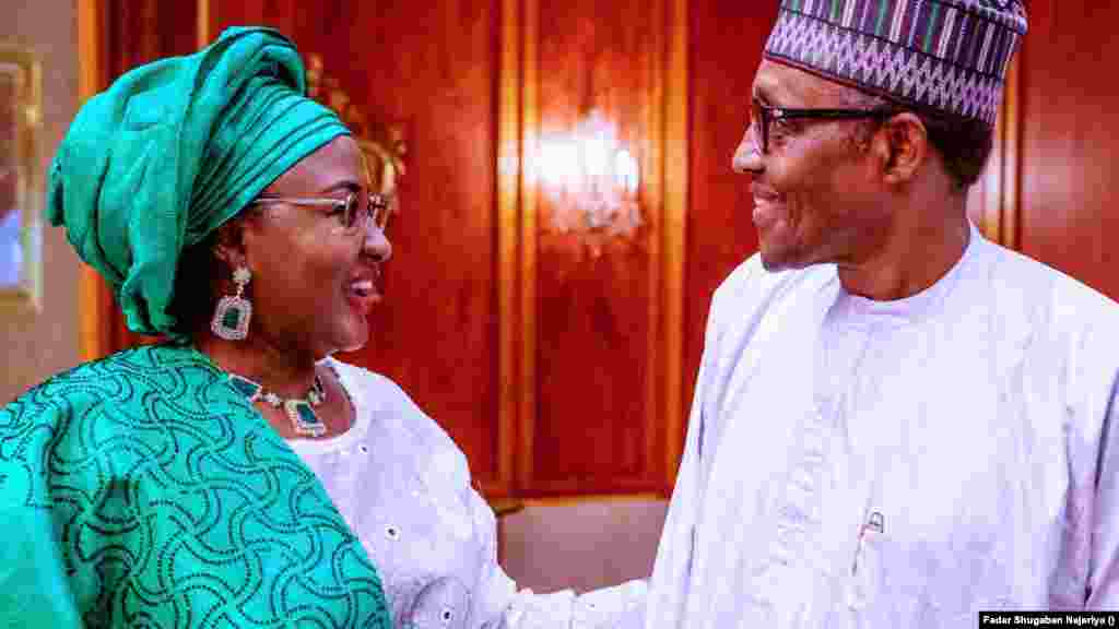 Shugaba Muhammadu Buhari da uwargidansa Aisha Buhari