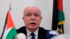 Palestinian Foreign Minister Riad Malki speaks during a press conference at the International Criminal Court, May 22, 2018.